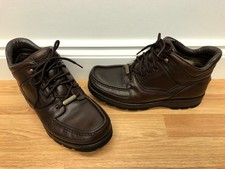 Rockport XCS Hydro Shield Brown Leather Boots UK Size 9.5W Made In Portugal