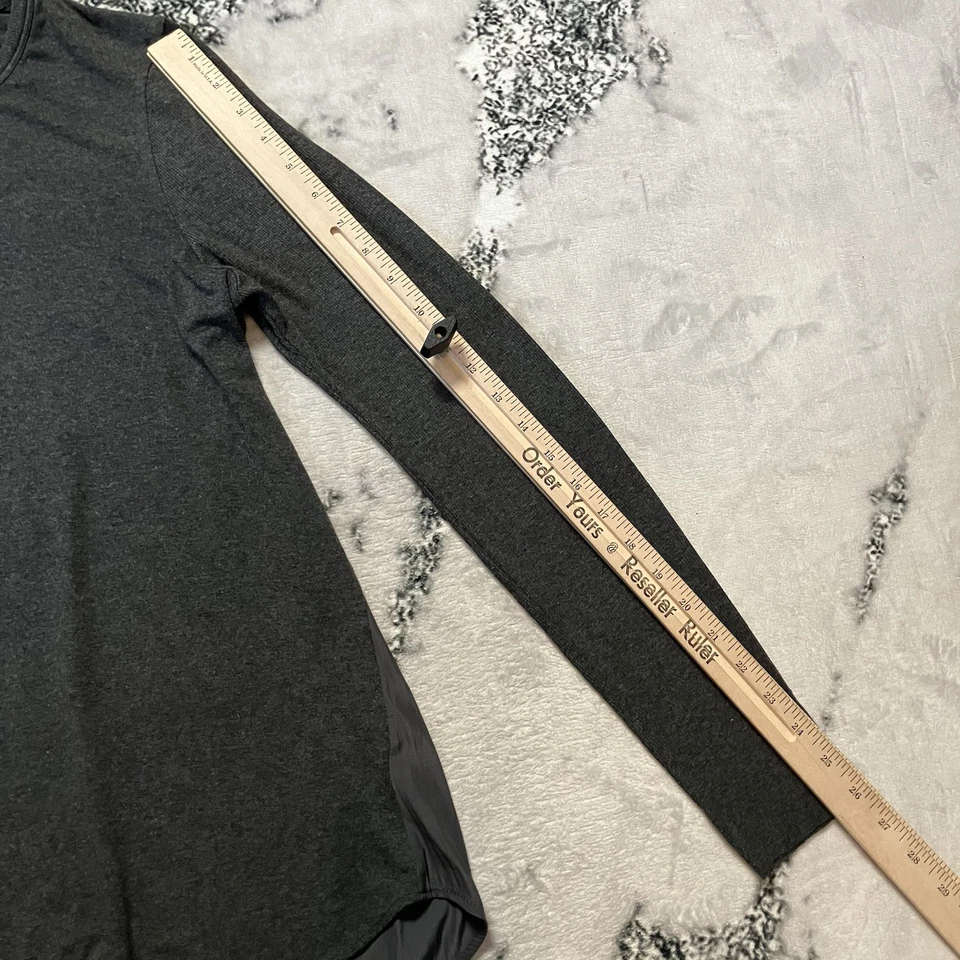 Top Lola Sophie para mujer talla grande gris manga larga medios mixtos básico elástico Foto 3 de 4