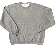 Vintage Jerzees Premium Fit Crewneck Sweatshirt Blank Gray Late 90s Pullover XL