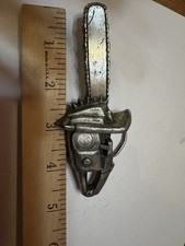Vintage 1978 Chainsaw Belt Buckle Bergamot Brass Works Made In The USA