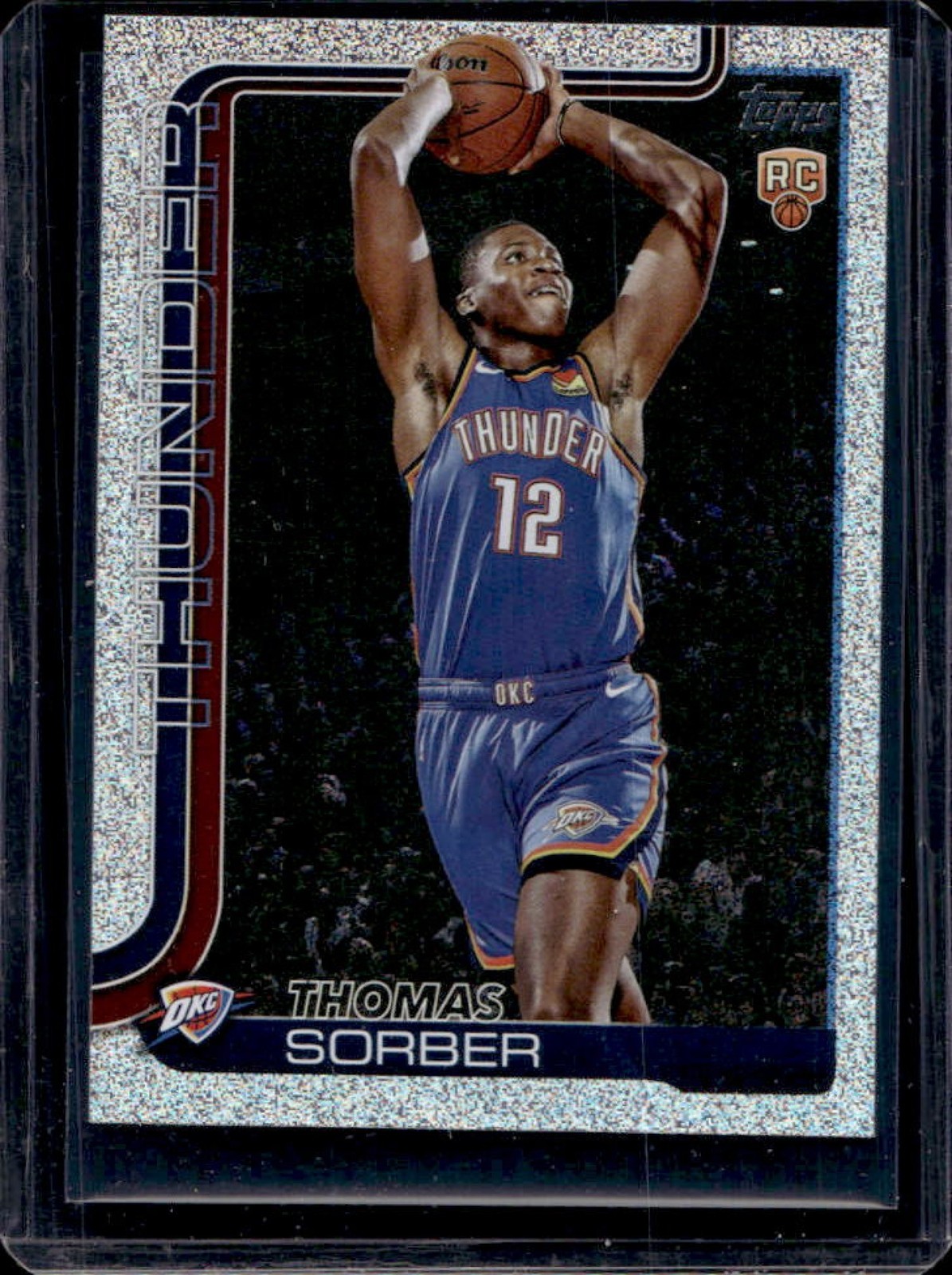 2025-26 Topps Thomas Sorber RC Sandglitter Rookie #215 Thunder