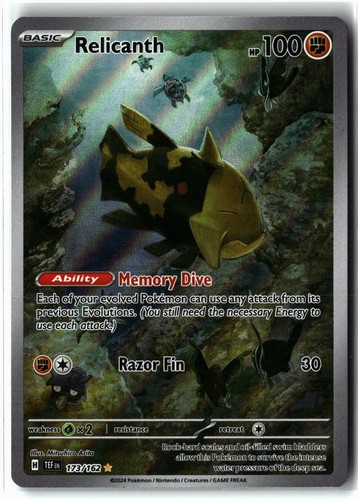 2024 Relicanth ⭐️ 173/162 Holo Illustration Rare Temporal Forces Pokemon NM