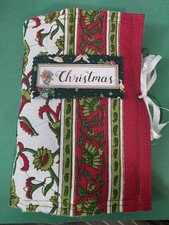Christmas Junk Journal Quilted Fabric Cover 48 Pages