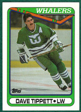 Dave Tippett - 1990-91 Topps #183 - Hartford Whalers Hockey Card