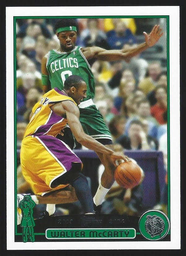 2003-04 Topps #12 Walter McCarty (Guarding) Kobe Bryant Basketball Card