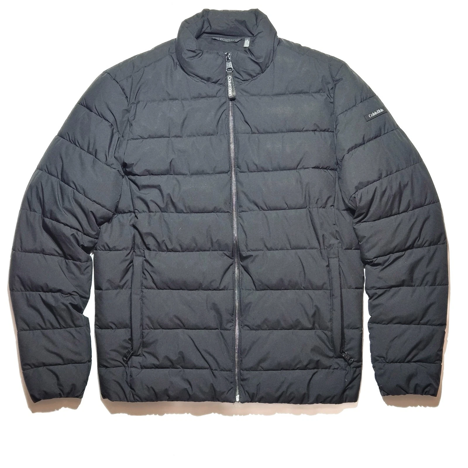 CALVIN KLEIN Long Sleeve Puffer Jacket Black Men's Size Medium