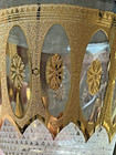 VTG Culver Regency 22K Gold MCM Highball Glass Ovals Textured Medallions Barware — photo 3