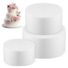 3 Pcs Decorative Props Practice Round Polystyrene Cake Foams Rounds