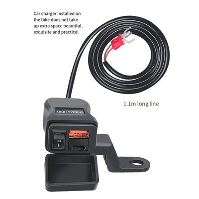 Typ Typ C USB Super Fast Charge Voltmeter Motorrad Power Management PD QC