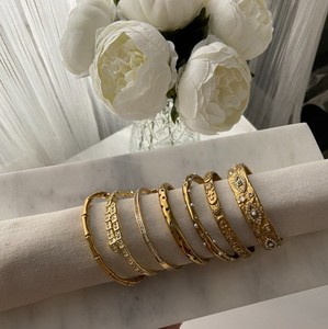 Authentic Gold Plated Cuff Bracelet – Eye, Sky, Bone, Vintage Designs