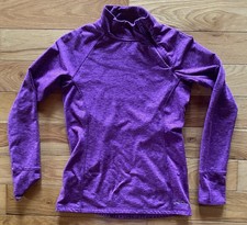 Eddie Bauer Dark Purple Quarter 1/4 Side Zip Pullover Sweatshirt Women's Medium