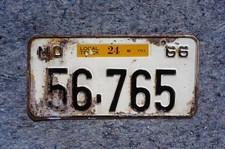 1966 Missouri Truck License Plate