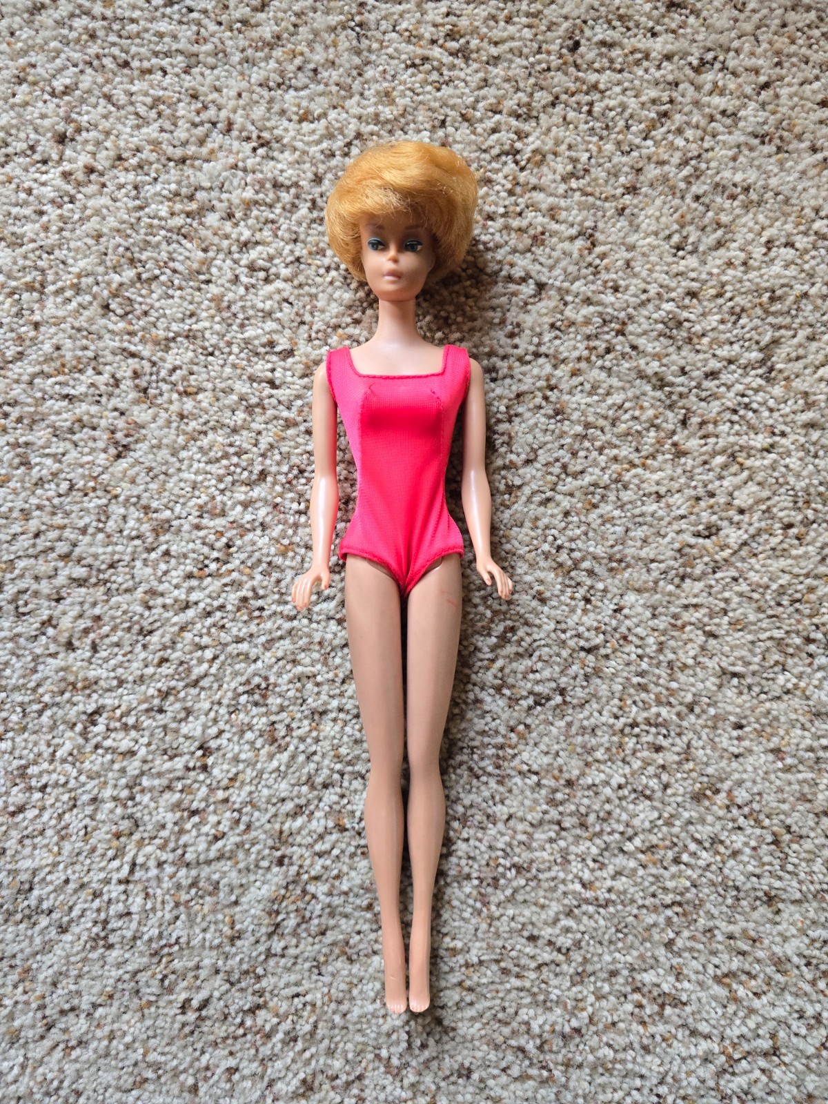 Barbie 1960s Titian Bubble Cut Doll Red Hair Bathing Suit Rare