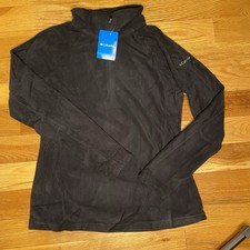 Columbia Women's Glacial IV Half-Zip Fleece Jacket Black large NWT lightweight