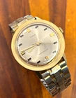 Vintage Timex Marlin Watch Men Winding 26060 Gold Tone 35mm - For Repair