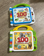 2 LeapFrog Learning Friends 100 Words 100 Animals Electronic Learning Books