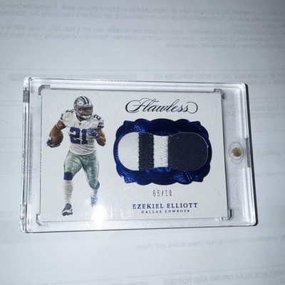 Panini 2017 Flawless Ezekiel Elliott Cowboys Patches Sapphire #PA-EE /10