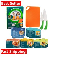 Knife Cutting Board Set- Includes Real Cutting Tools for Kids and 15 Cookin...