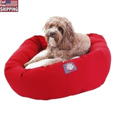 Comfortable Dog Bed Water Resistant Base Spine Support High Loft Polyester Fill