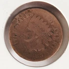 US Rare Old West 1883 Indian Head Penny Coin American Collection Shield Cent USA