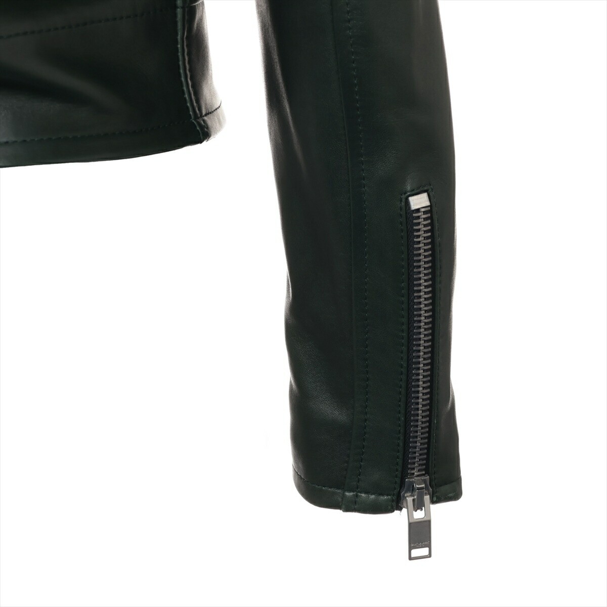 Giacca da cavaliere Saint Laurent 17 in pelle F34 donna verde 481862