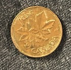 1967 Canada Small Cent Maple Leaf Reverse Bronze BN KM#59 0.98 Fineness — photo 2