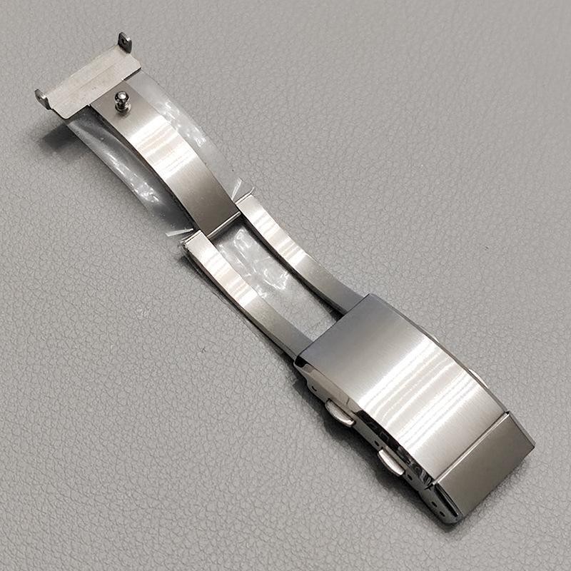 18mm 316L Stainless Steel Watch Clasp Adjustable Folding Buckle Metal