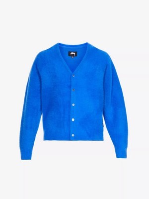 Stussy Shaggy Cardigan Royal Blue Size Large New With Tags | eBay