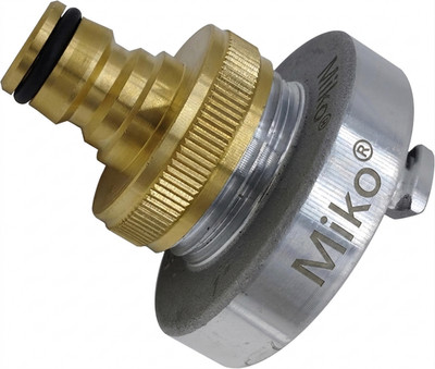 Miko  Storz Kupplung D auf Gardena Adapter Alu Messing Schlauchanschluss
