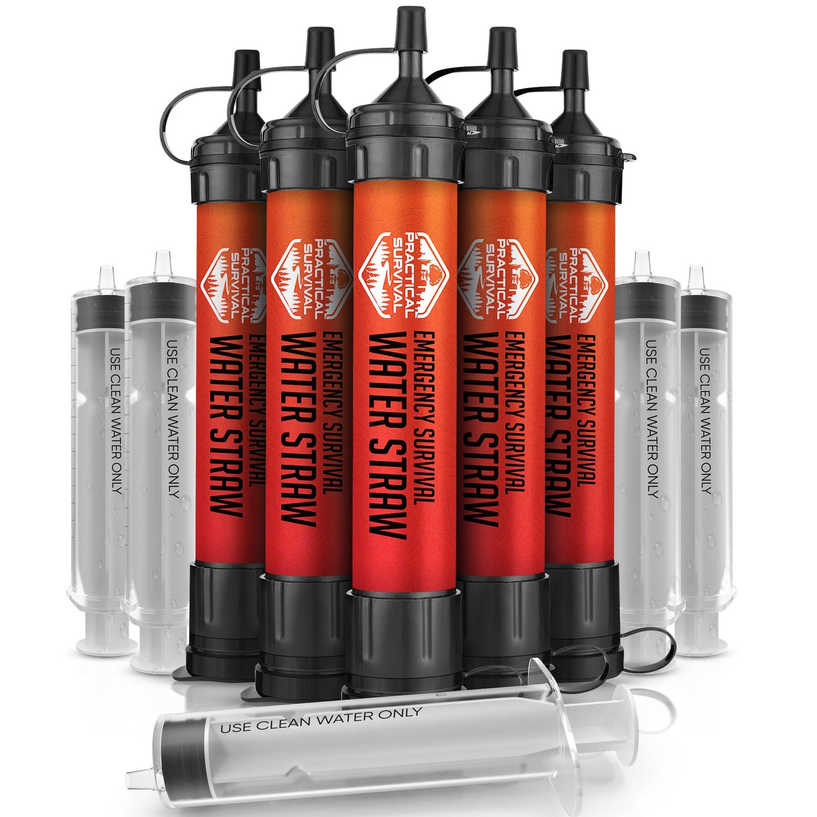 5 HighCapacity Emergency Water Straws &ndash; Lightweight, Reusa