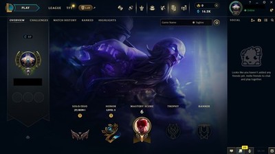 (NA) Iron 1 Smurf Acct Season 16 (Aged & Hand-leveled) 16000 blue essence
