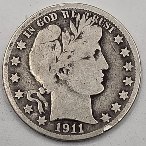 1911-S *SILVER* Barber Silver Half Dollar  *SILVER*