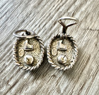 Vintage Premier Designs Silver & Gold Tone Oval Statement Earrings — photo 3