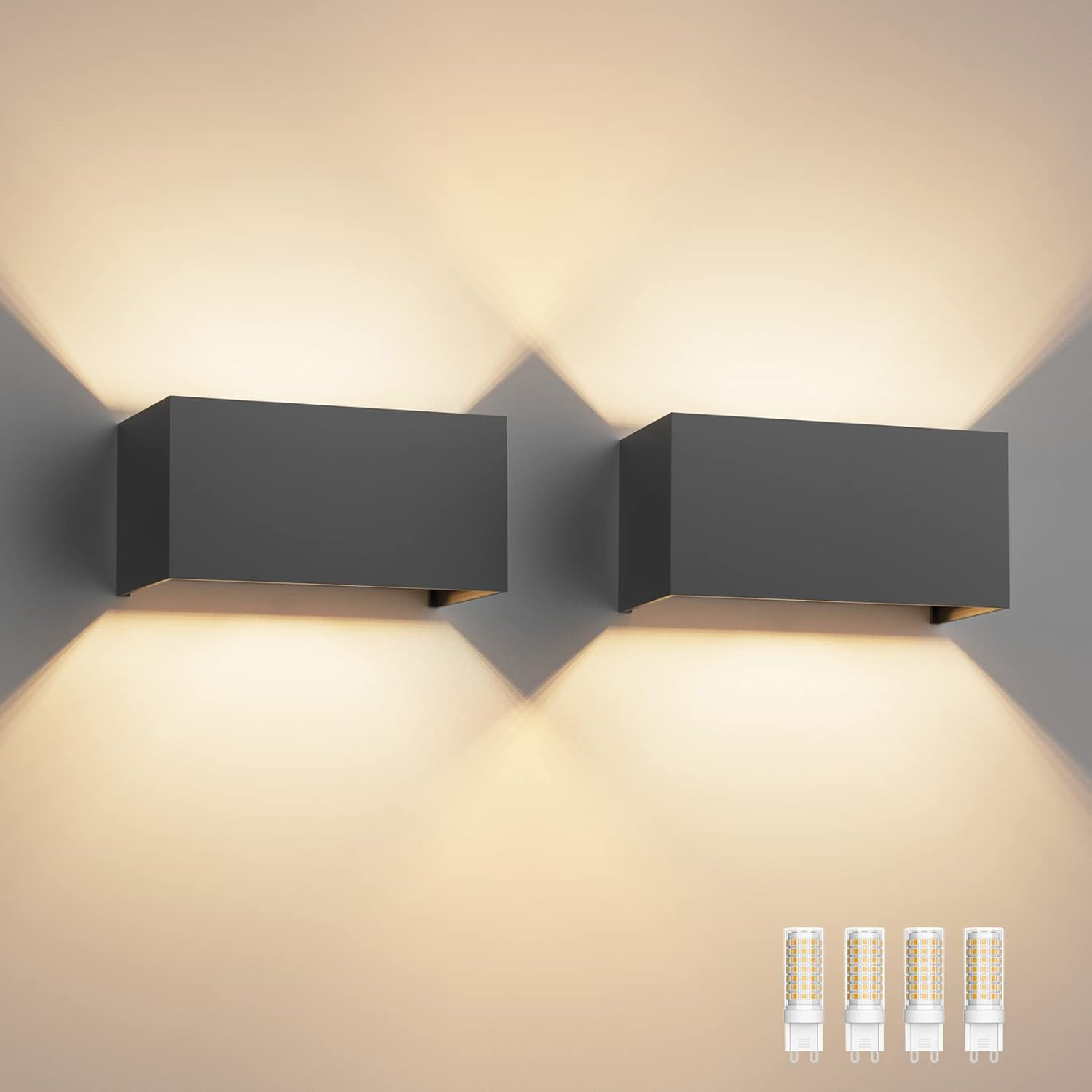 2PCS 18W Lampada Da Parete Interno/Esterno Lampadina G9 Con Sorgente Luminosa So