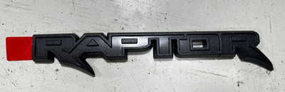GENUINE 2017-2022 Ford F-150 RAPTOR Emblem Logo Nameplate Badge 9 3/8'' - BLACK 