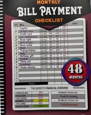 Monthly Bill Payment Checklist: 48 Months - Planner - Brand New -