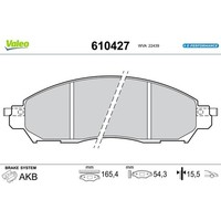 Valeo BremsbelÄGe Satz Vorderachse Passend FüR Nissan Evalia Leaf NV200 | 610427