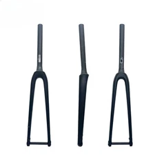 Full Carbon Road Bicycle Hard Fork 700c Internal Cable Thru-axle Rigid Forks