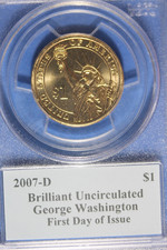 2007 D PCGS GEORGE WASHINGTON BRILLIANT UNC PRESIDENTAIL DOLLAR #B51286
