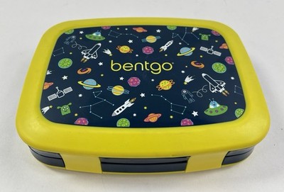 Bentgo Kids Prints Leak-Proof Lunch Box 5-Compartment Bento Rocket Space Navy