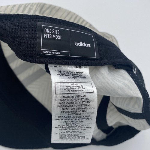 Gorra Adidas Golf Tour 3 Rayas Estampada Gorra Ajustable Snap Back Guijarro Plateado - Imagen 6 de 6