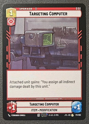 Star Wars Unlimited JTL Rare #171 Targeting Computer