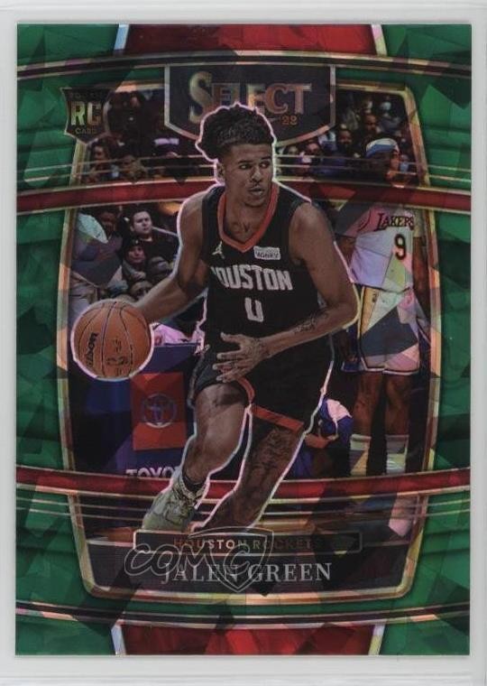 2021-22 Panini Select Concourse Green Ice Prizm Jalen Green #7 Rookie RC