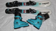 NEW HEAD 67cm skis supershape team  Head J1 blue ski boots 15.5 mondo set
