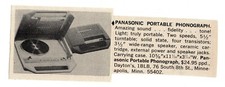 1968 PANASONIC Portable Phonograph Record Player Vintage Print Ad