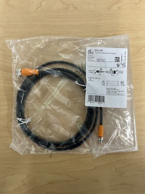 NEW! IFM EFECTOR EVC258 Sensor Connection 2m Cable - M12/M8 - Factory Sealed!