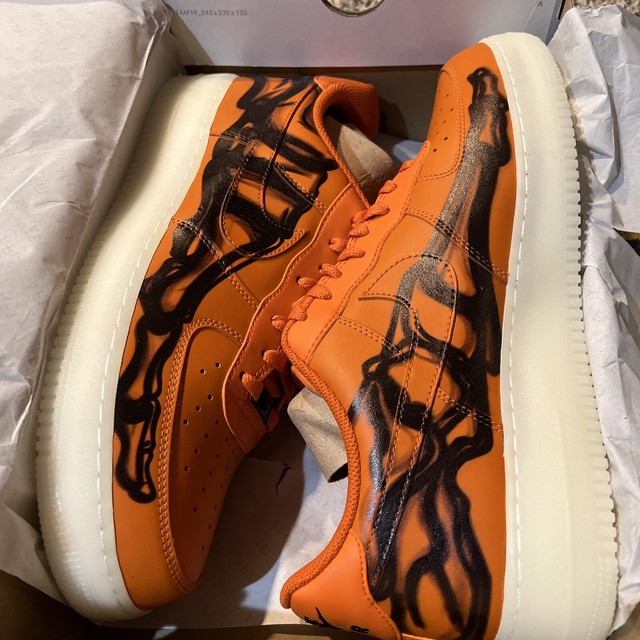 af1 skeleton orange