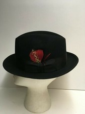 Vintage Royal John B. STETSON Black Felt Fedora Hat Size 7