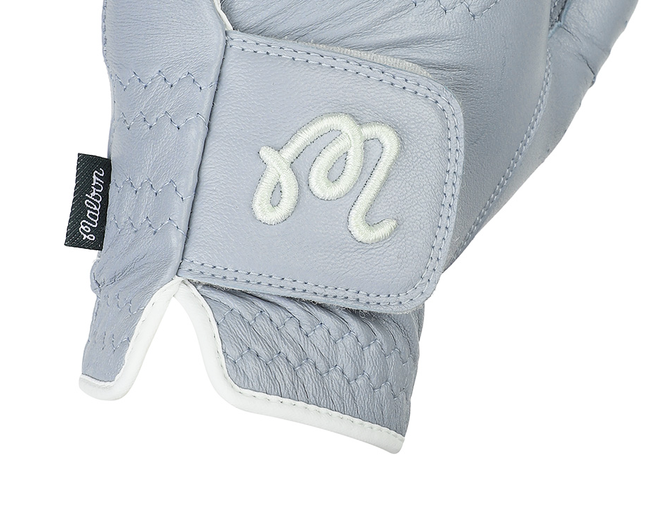 【MALBON】Men's M Embroidered Logo Left Hand Gloves ■MAN Malbon Golf] Man's Left Malbon Logo Glove - Blue - No. 22