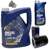 MotoröL Set 10W40 6 Liter + ÖLfilter SM 113 + Schraube FüR Peugeot Expert 2.0
